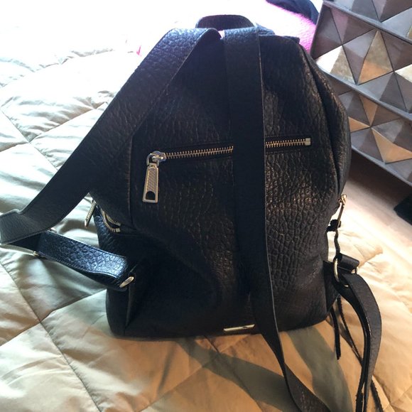 Rebecca Minkoff Black Leather Backpack - Picture 1 of 4